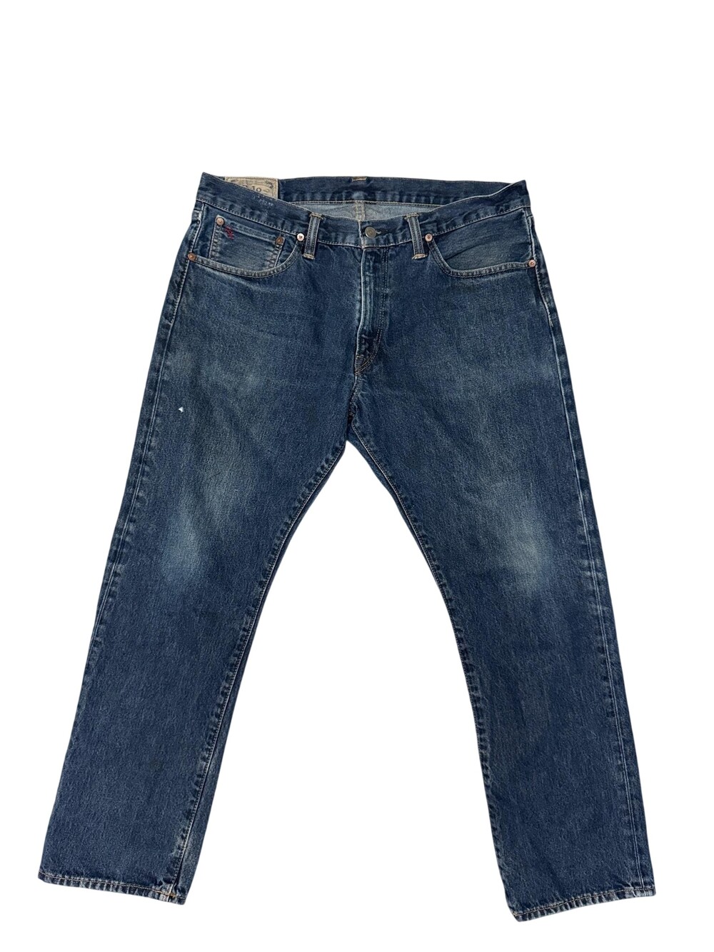 Polo Ralph Lauren Authentic Dungarees Jeans Mens 36x29 Blue Straight Denim Faded